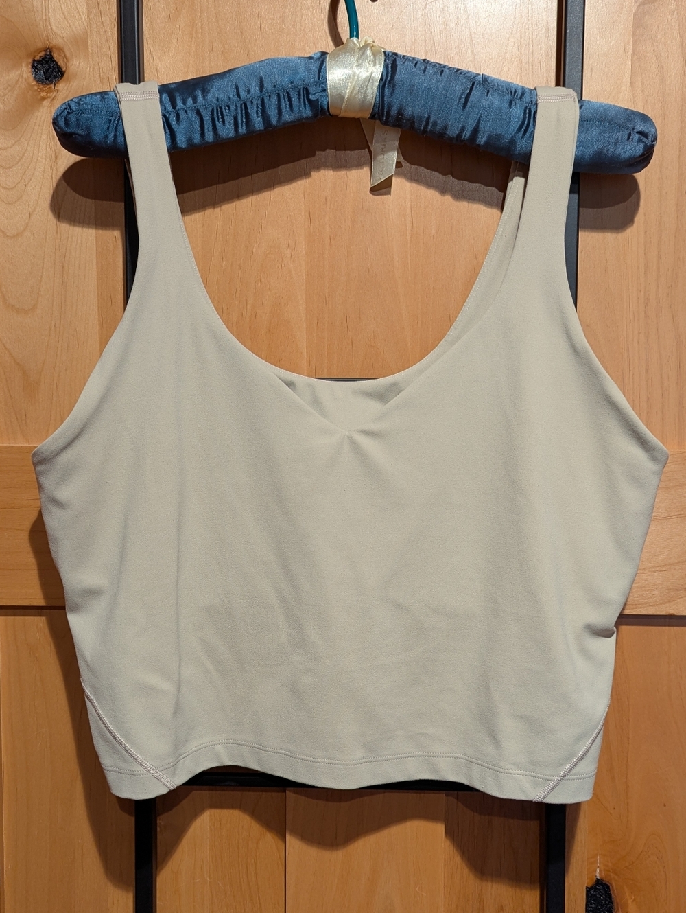Lululemon Align Tank Crop Top Bra B/C Cup Light Support Bone White Sz 14